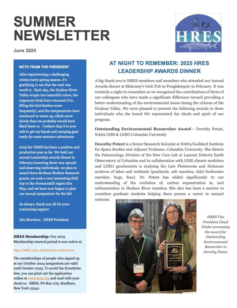 HRES Summer 2025 newsletter cover.
